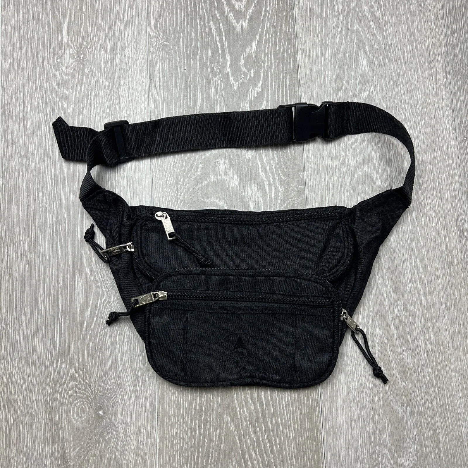 Everest Black Fanny Pack Bum Bag Belt Bag