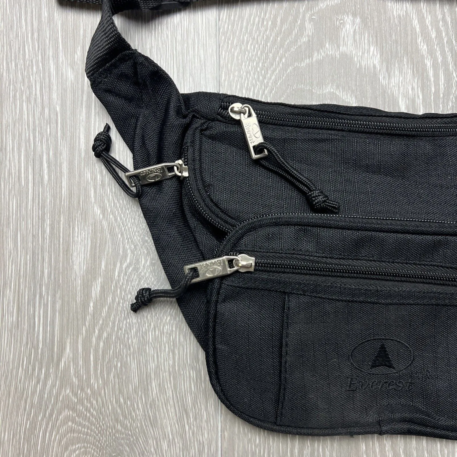 Everest Black Fanny Pack Bum Bag Belt Bag