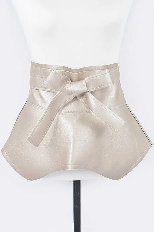 Faux Leather Wrap Around Tie Belt