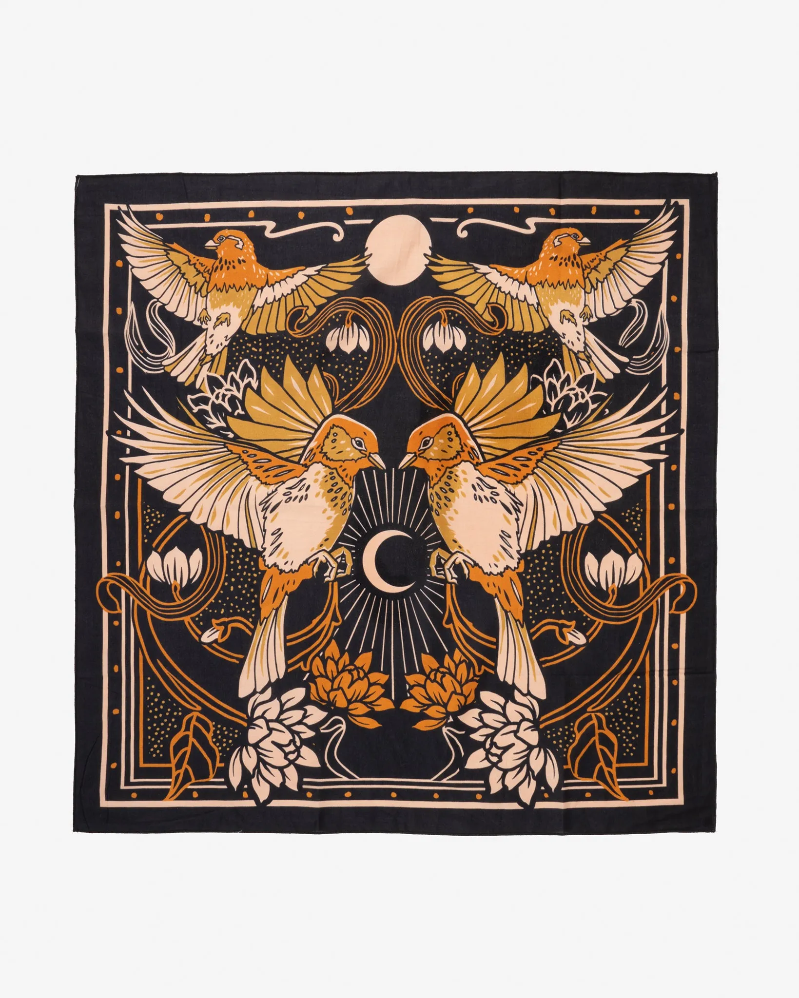 Felix Green Organic Cotton "Aviary" Bandana - Black