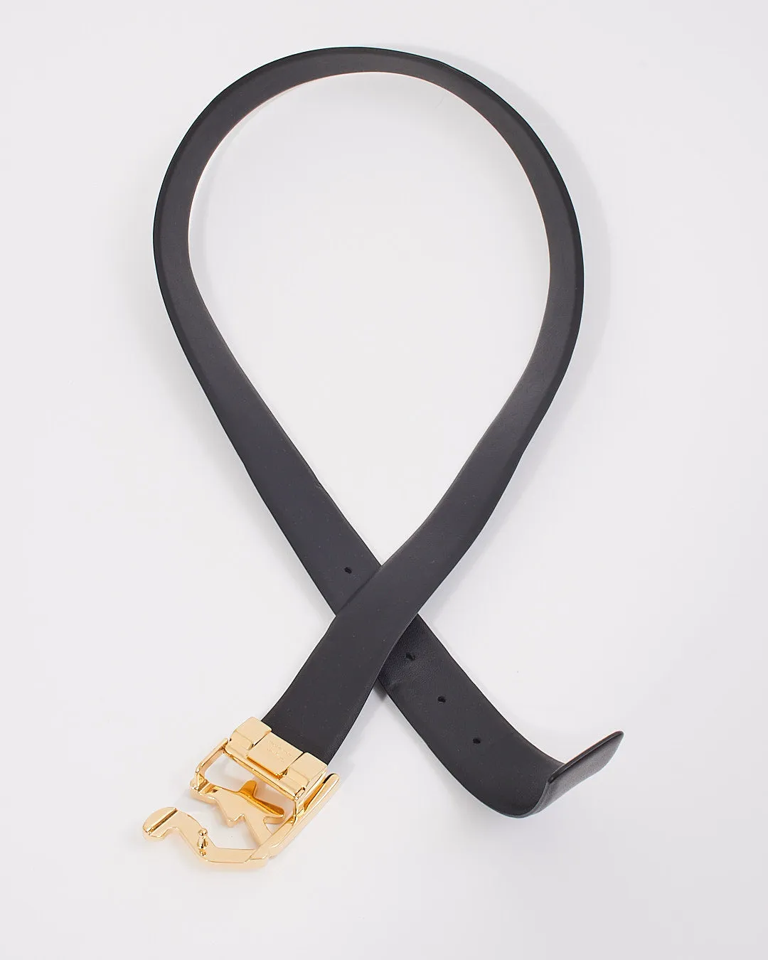 Ferragamo Black/Brown Reversible Leather Belt - 95