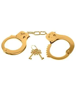 Fetish Fantasy Gold Metal Cuffs Handcuffs