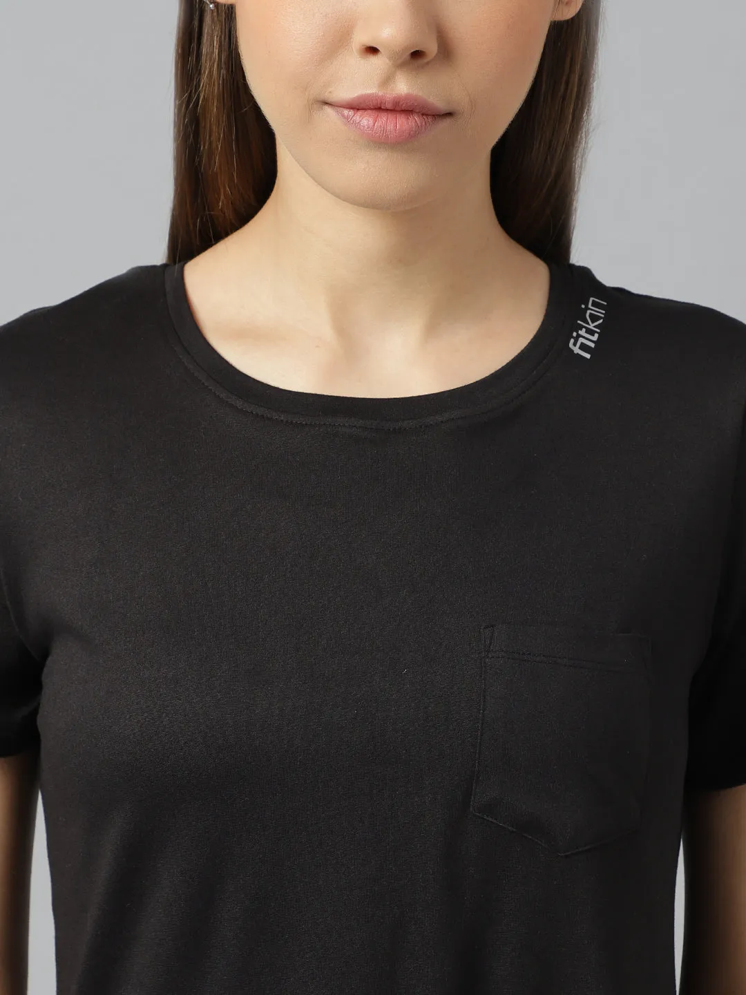 Fitkin women short sleeves t-shirt with laser cut detail