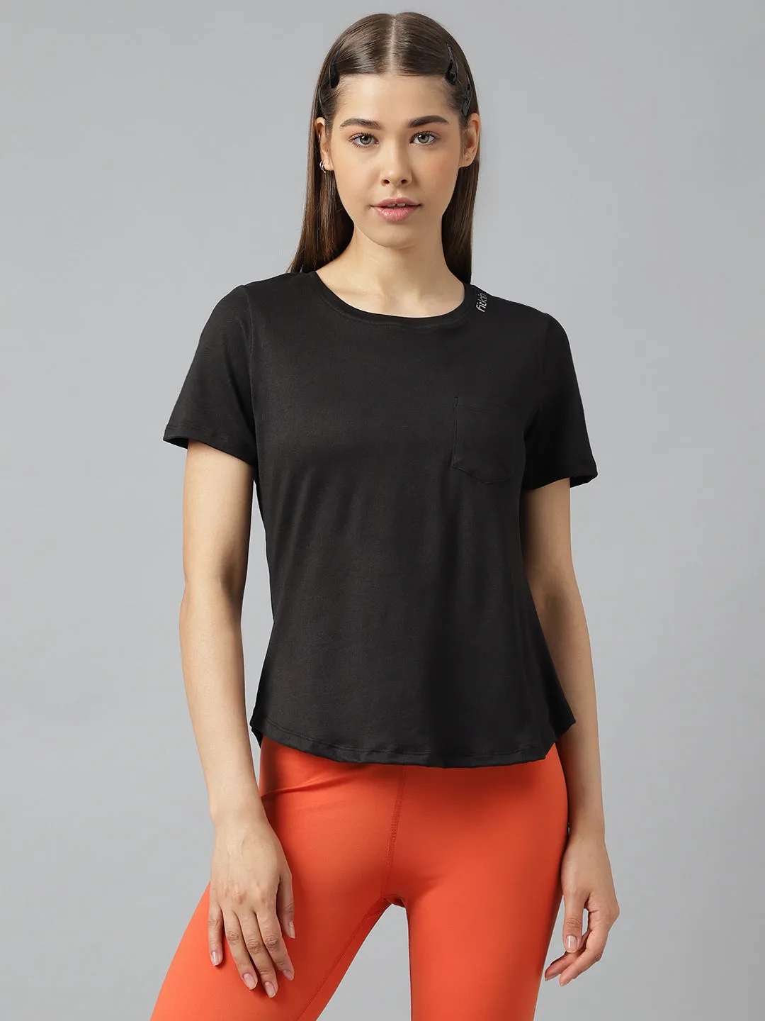 Fitkin women short sleeves t-shirt with laser cut detail