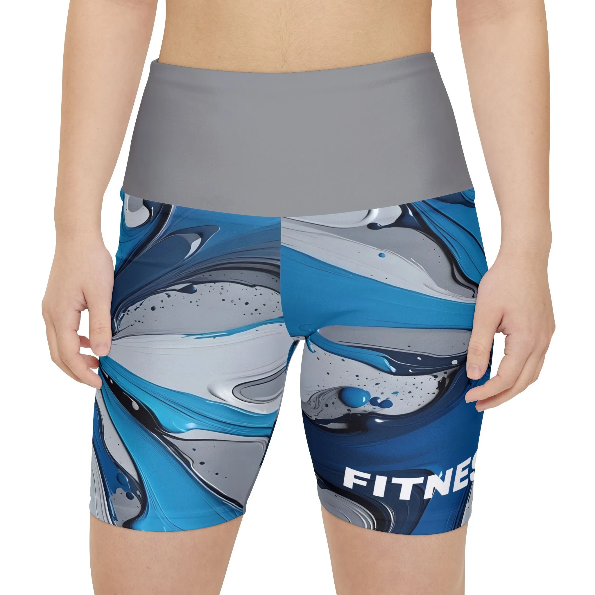 Fitness Freak. Women's High-Waisted Biker Shorts - Graphic  Activewear