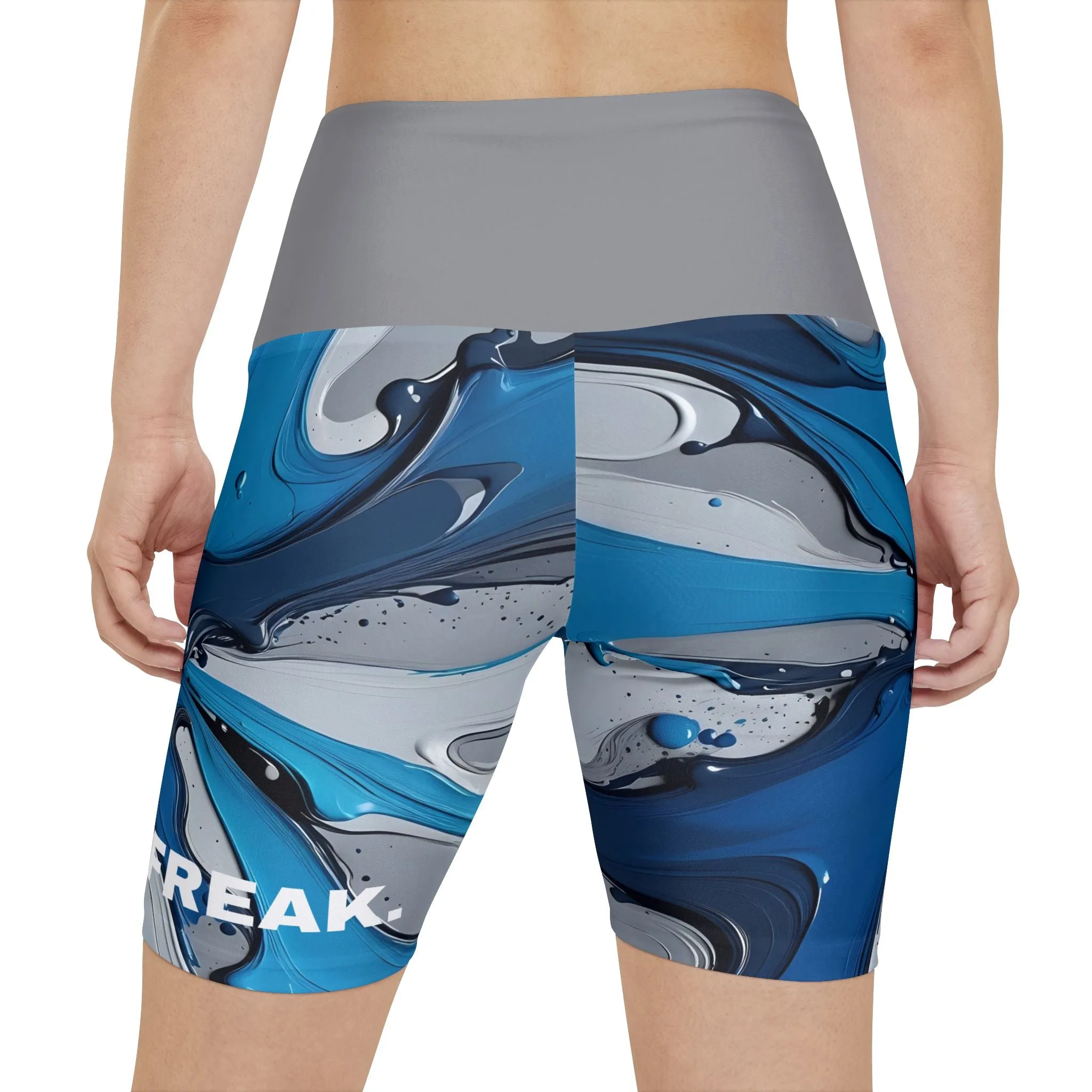 Fitness Freak. Women's High-Waisted Biker Shorts - Graphic  Activewear