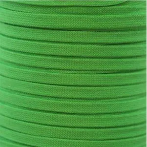 Flat Athletic Laces Custom Length with Tip - Lime Green (1 Pair Pack) Shoelaces