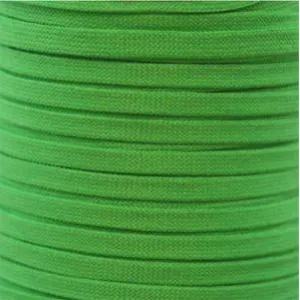 Flat Athletic Laces Custom Length with Tip - Lime Green (1 Pair Pack) Shoelaces