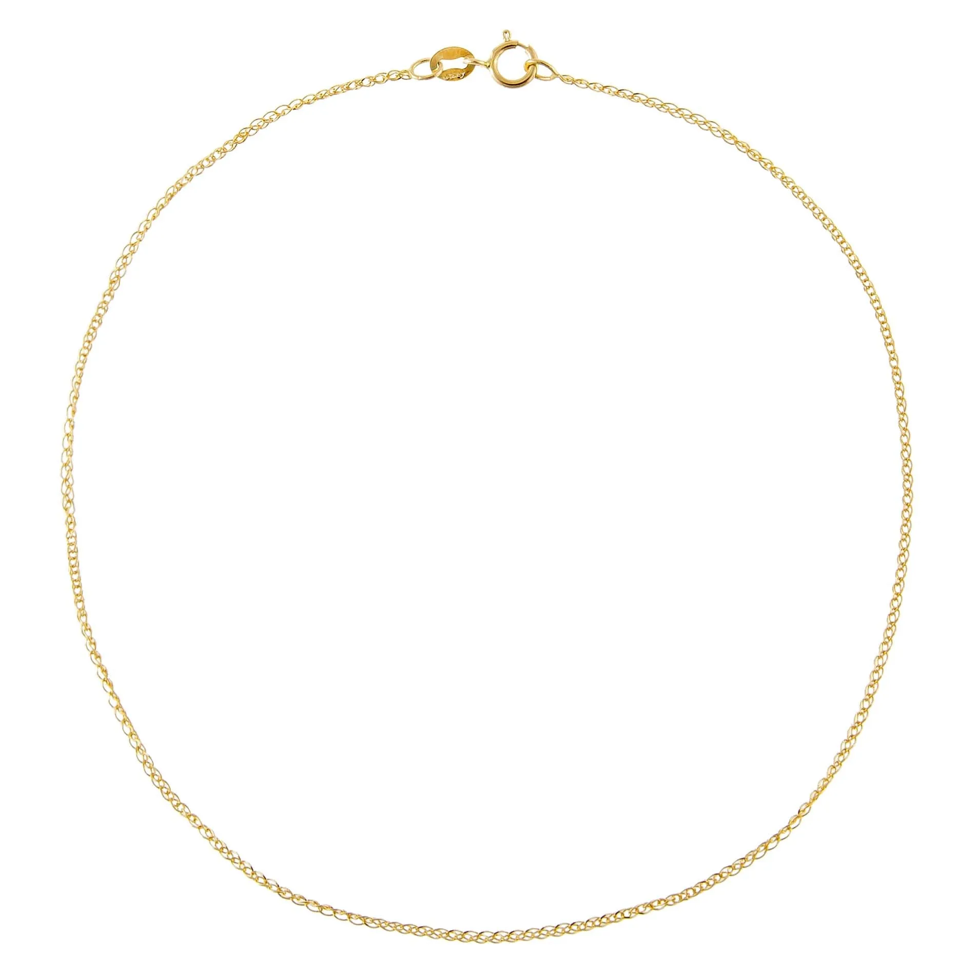 Flat Wheat Chain Anklet 14K