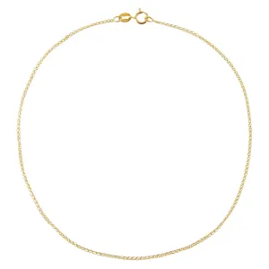 Flat Wheat Chain Anklet 14K