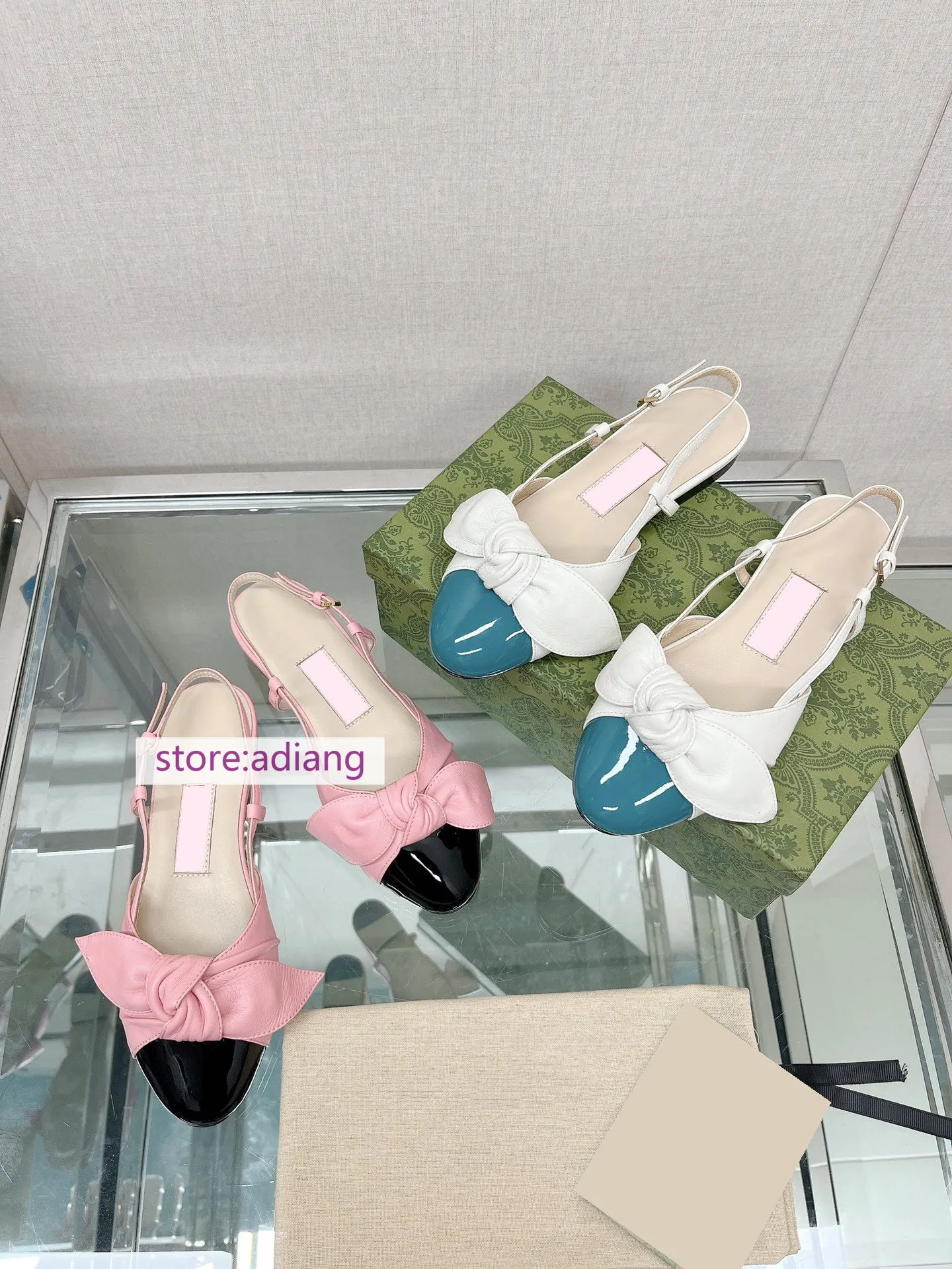 flats lamb leather bow sandals comfort beauty shoes 2023 summer 35-41 high quality