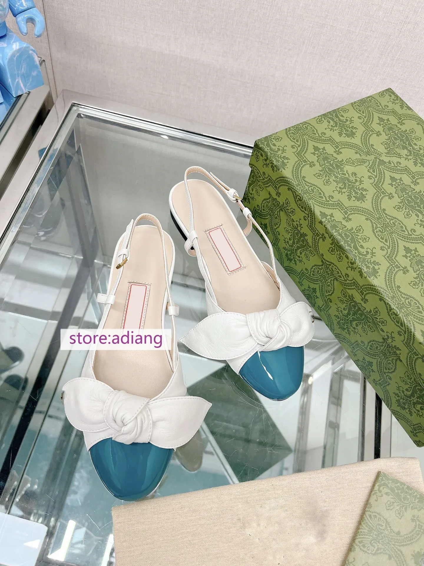 flats lamb leather bow sandals comfort beauty shoes 2023 summer 35-41 high quality