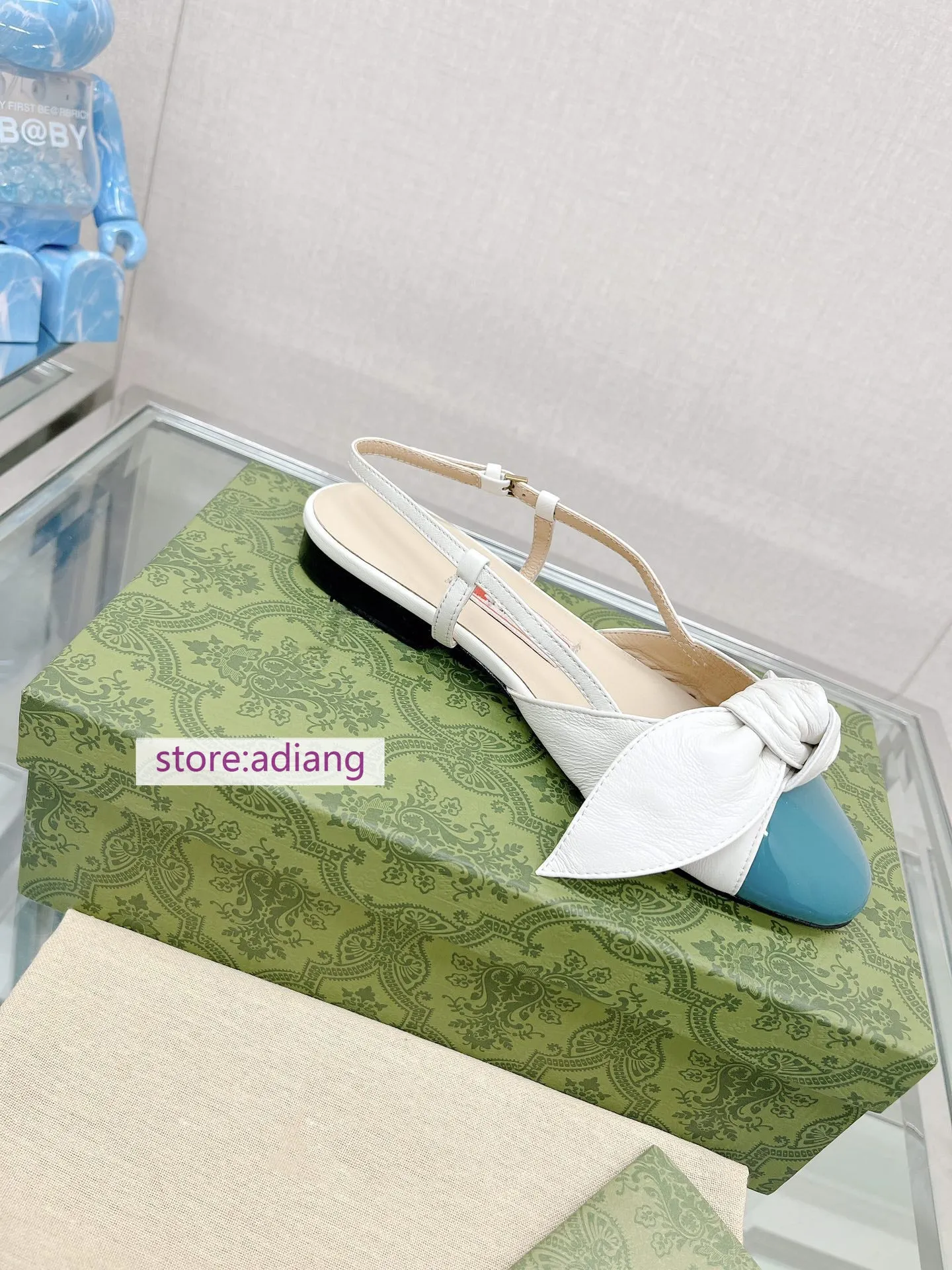 flats lamb leather bow sandals comfort beauty shoes 2023 summer 35-41 high quality