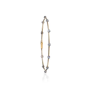 Floating Cuffs - Bracelet with round-shaped diamonds