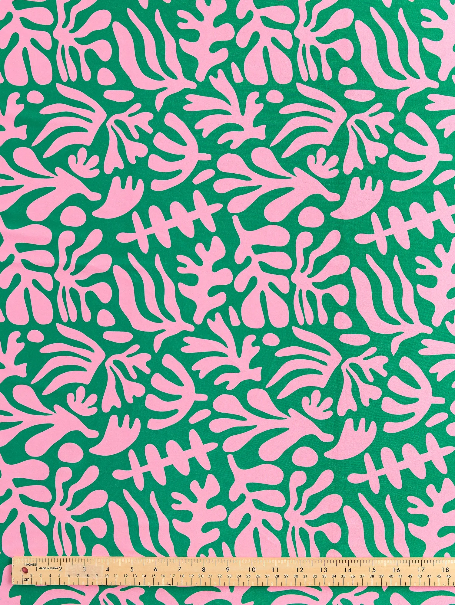 Floral Cut Out Recycled Swim Performance Knit - Green   Pink