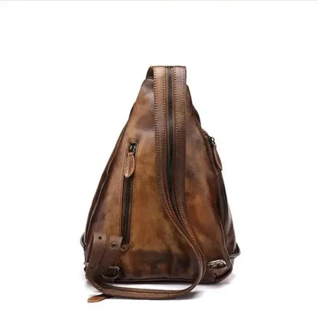 Floral Pattern Leather Backpack For Women