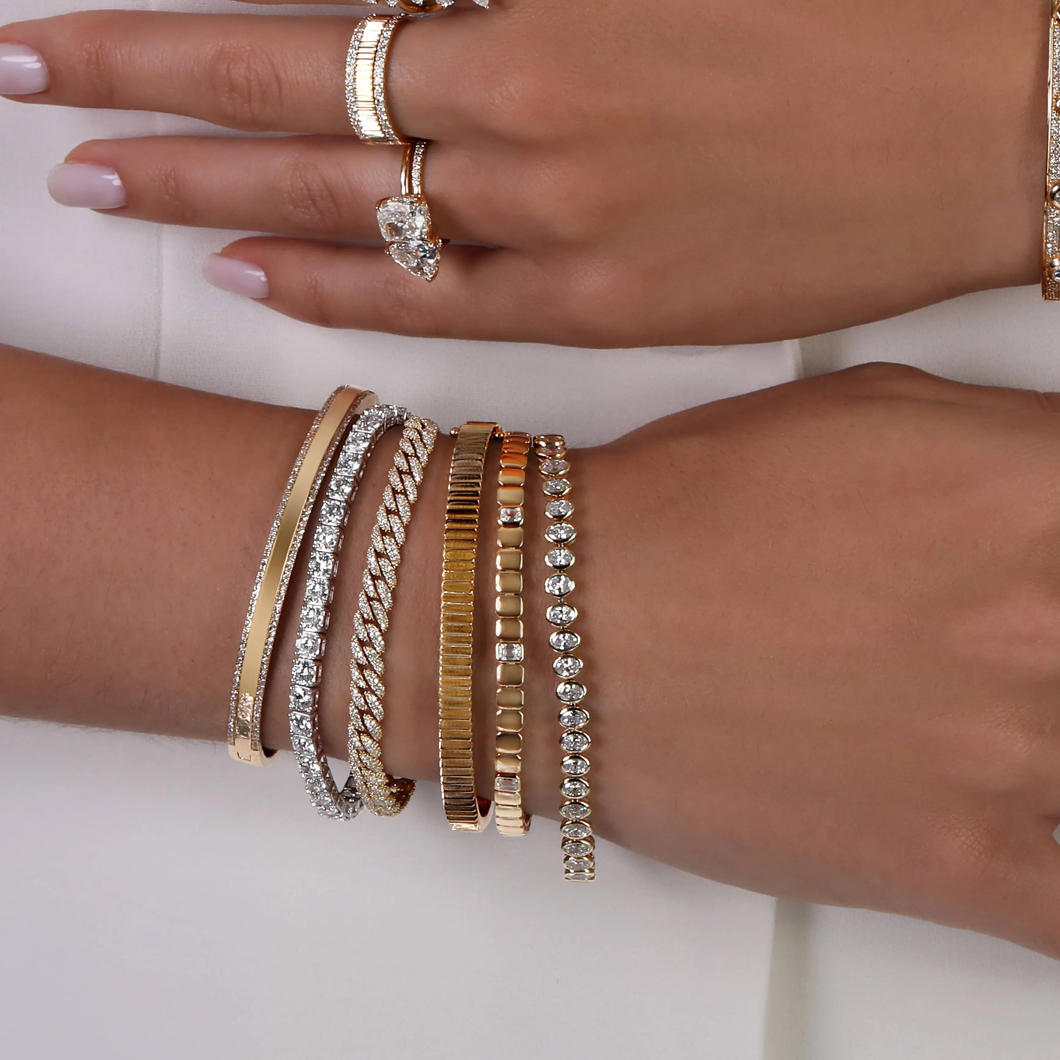 Fluted Gold Bangle