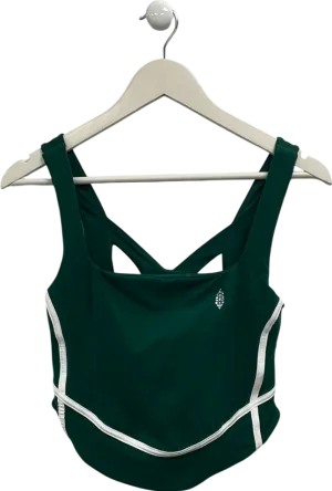 Free People Green Contrast Piping Cami UK M