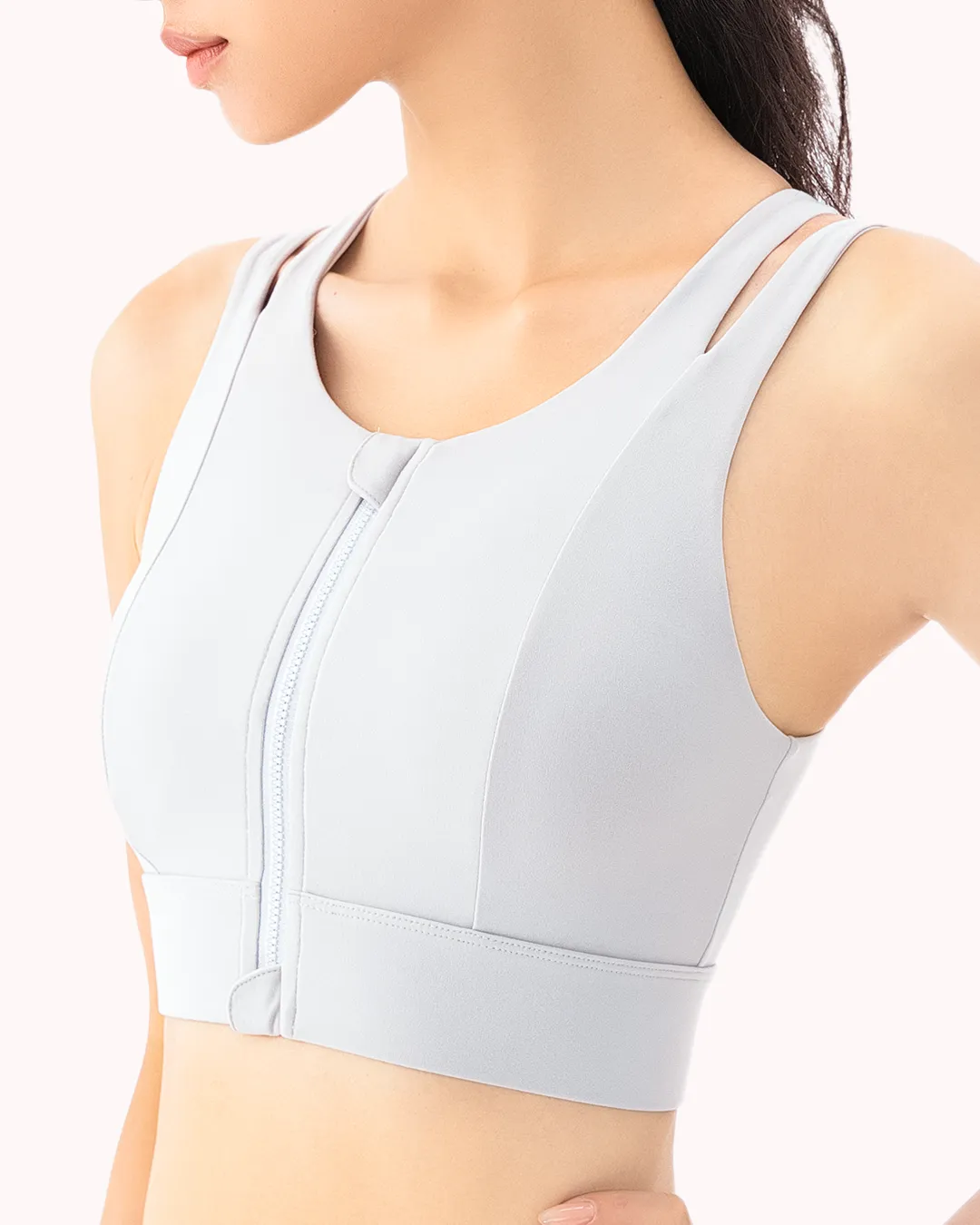 Front-Zip High Impact Sports Bra