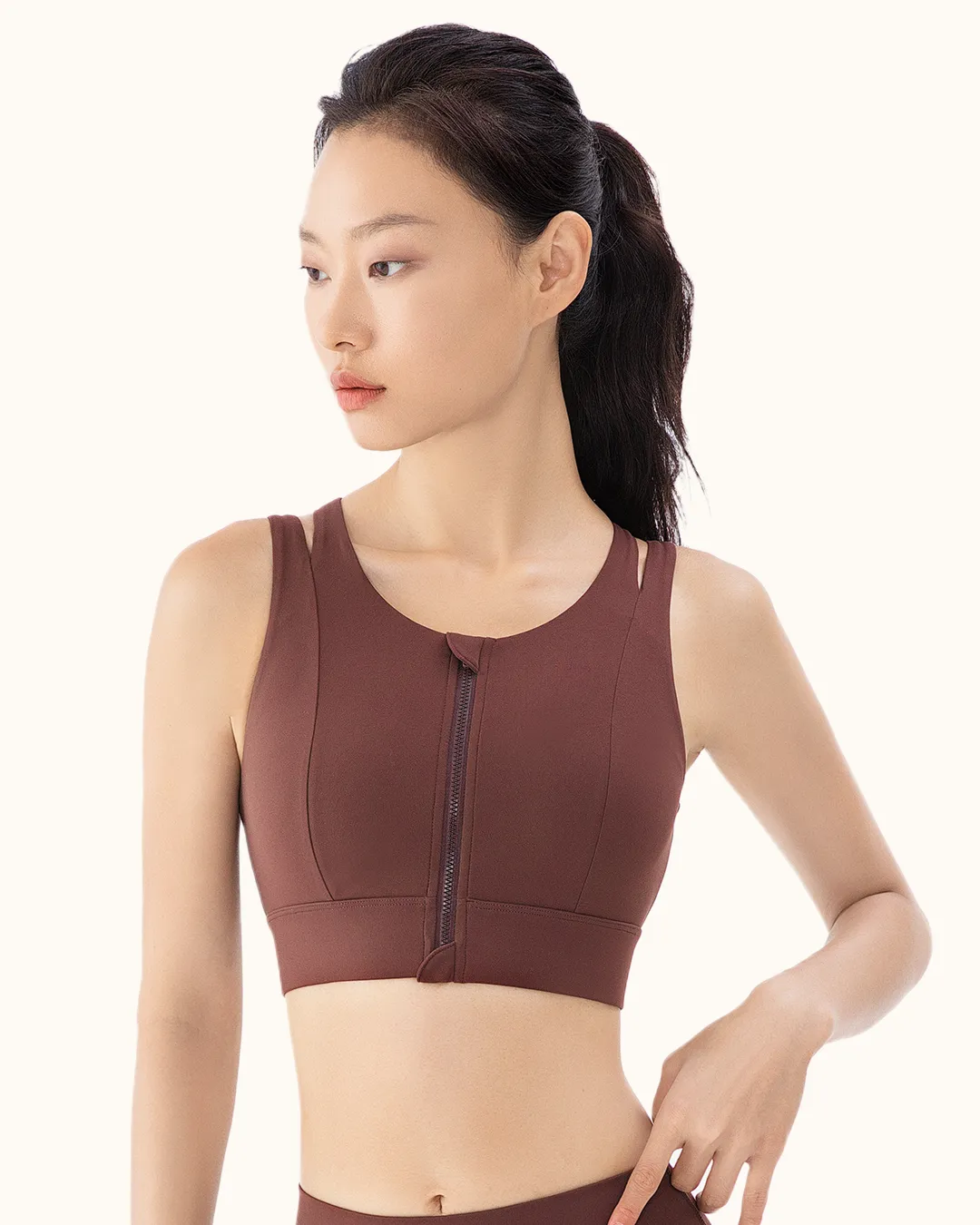 Front-Zip High Impact Sports Bra