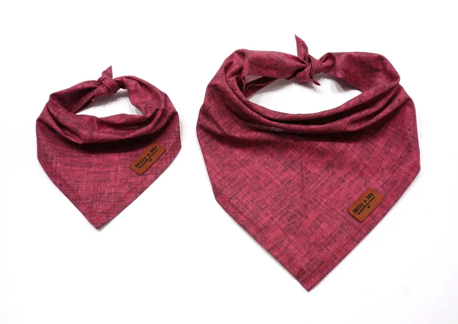 Fuschia Textured Solid - Pet Bandana