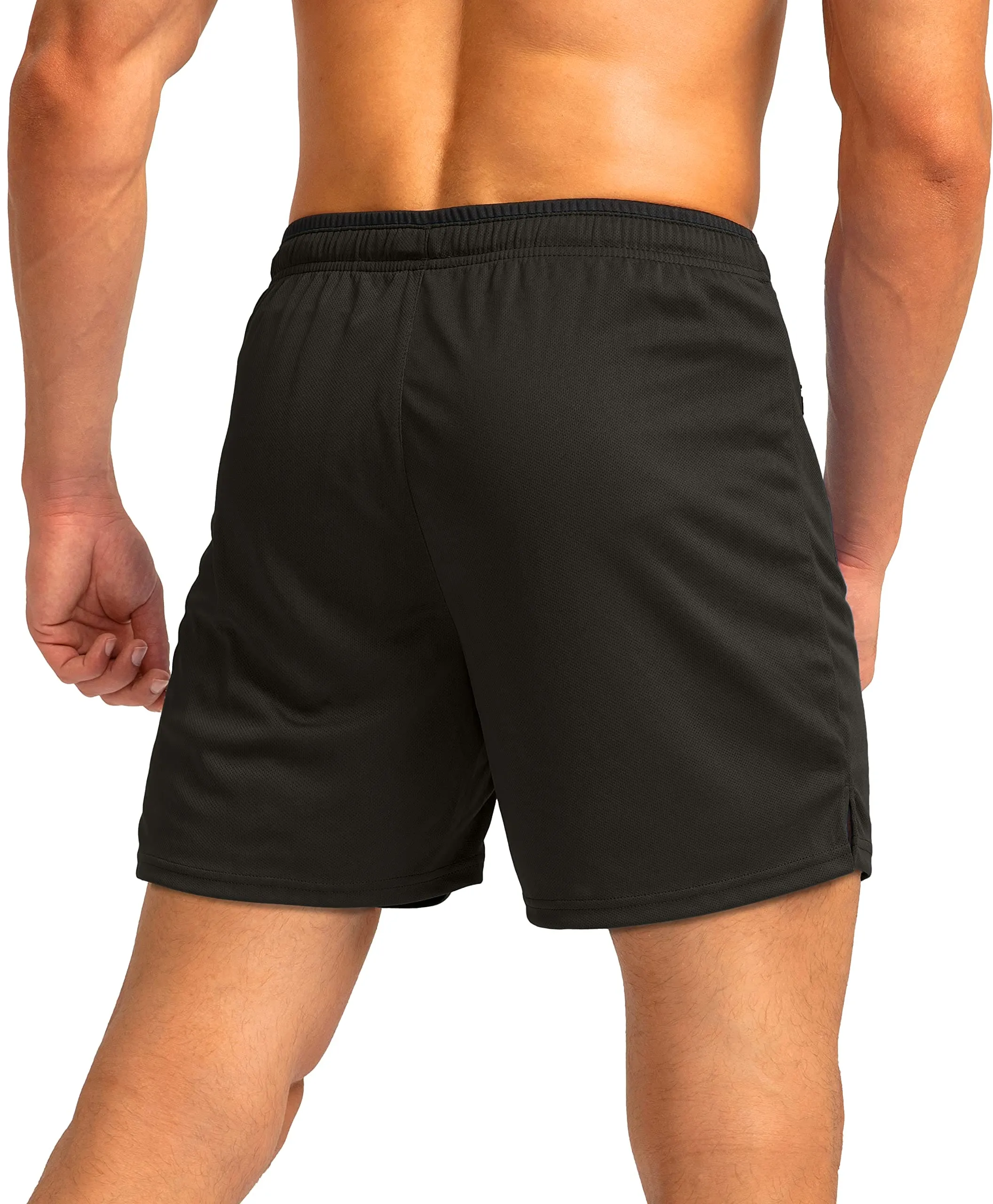 G Gradual Men's Running Shorts with Zipper Pockets Quick Dry Gym Athletic Workout 5" Shorts for Men (Olive Green)
