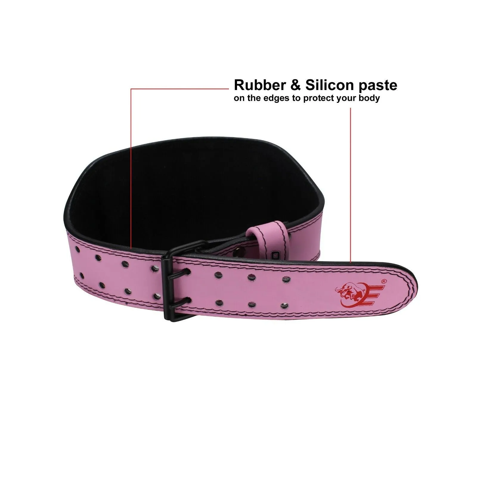 Genuine Leather Weightlifting Belt 4" Wide Pink