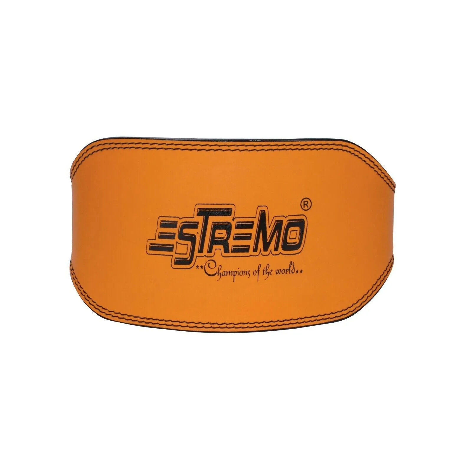 Genuine Leather Weightlifting Belt 6" Wide - Orange