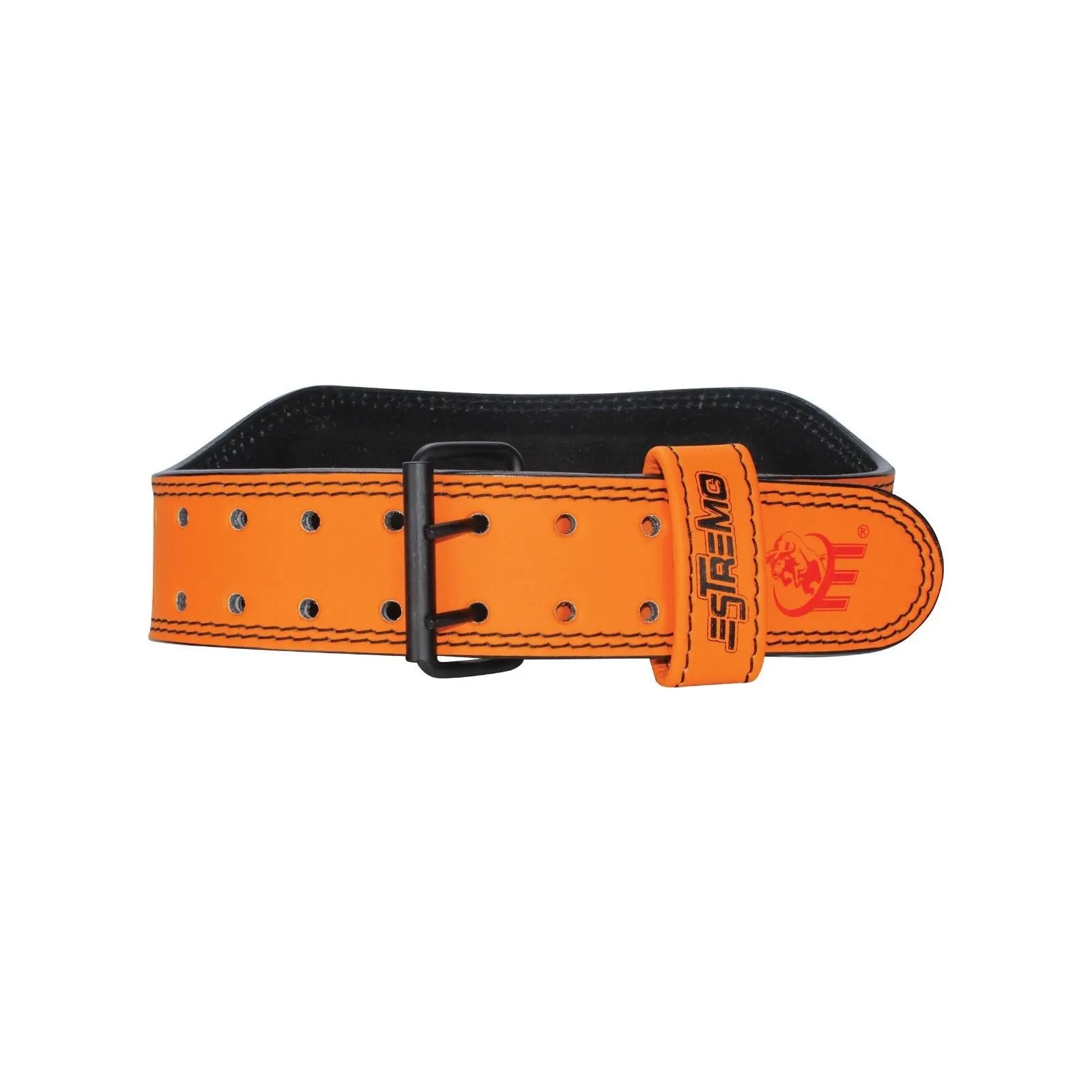 Genuine Leather Weightlifting Belt 6" Wide - Orange
