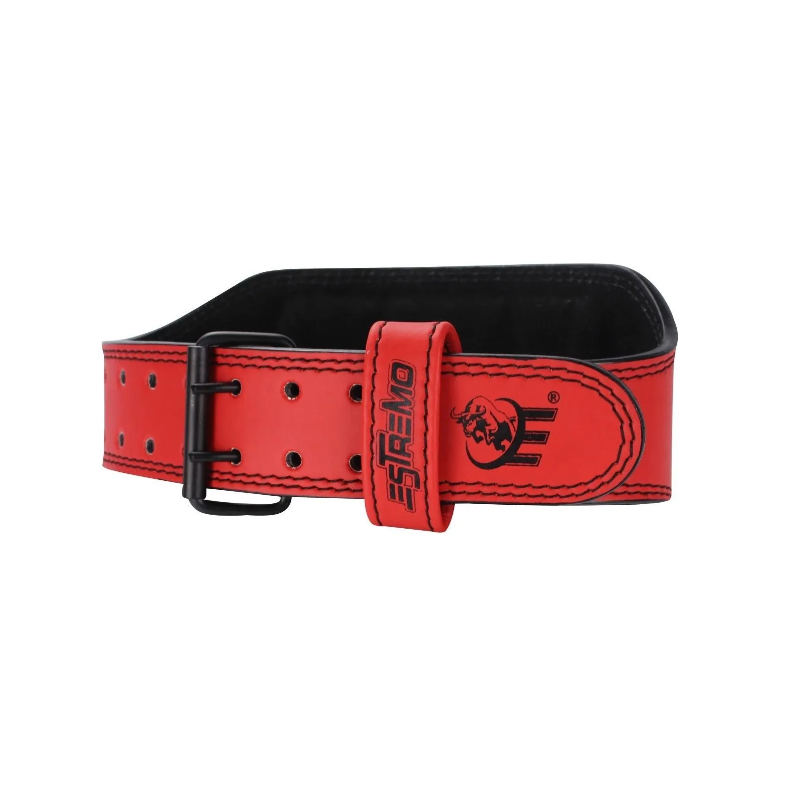 Genuine Leather Weightlifting Belt 6" Wide - Red