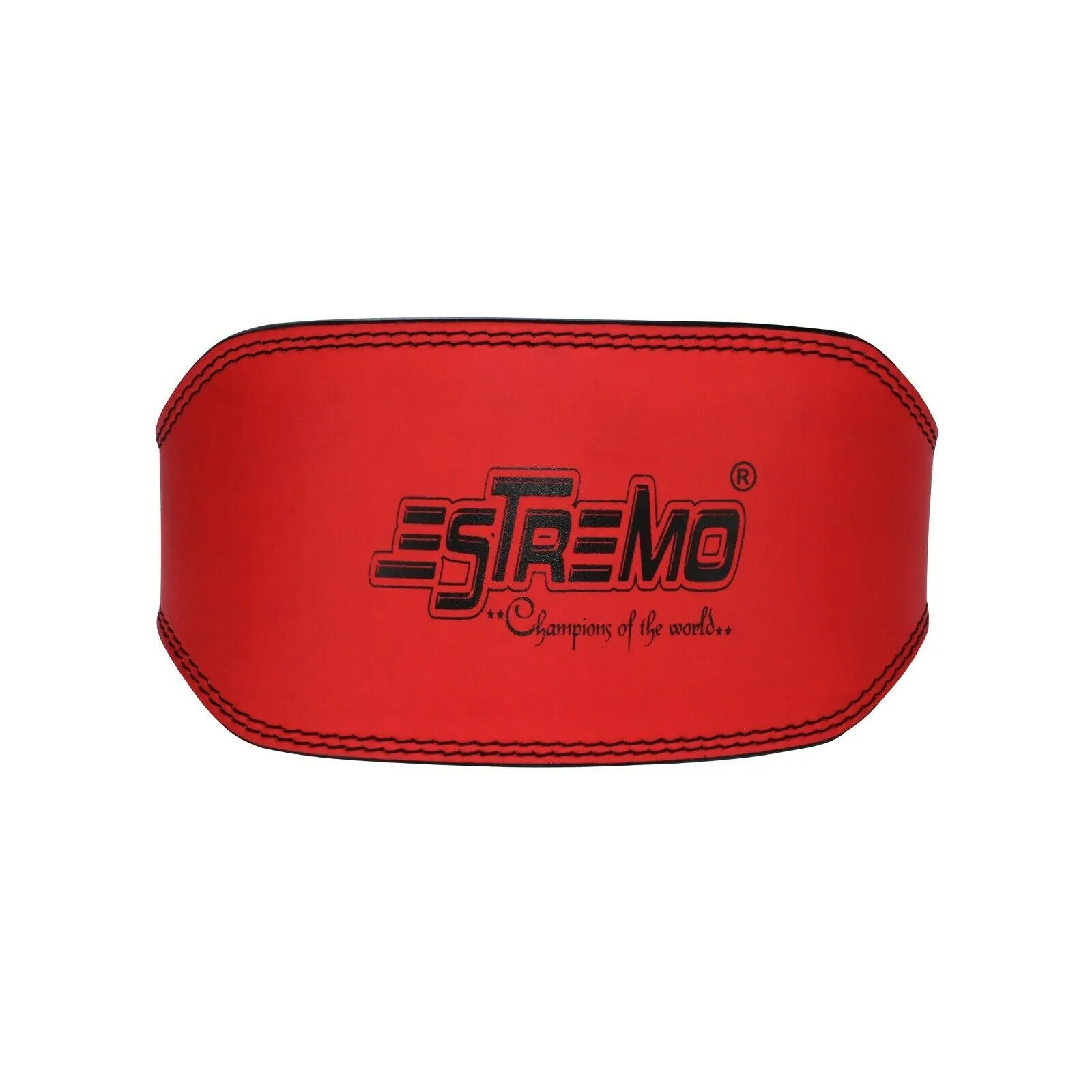 Genuine Leather Weightlifting Belt 6" Wide - Red
