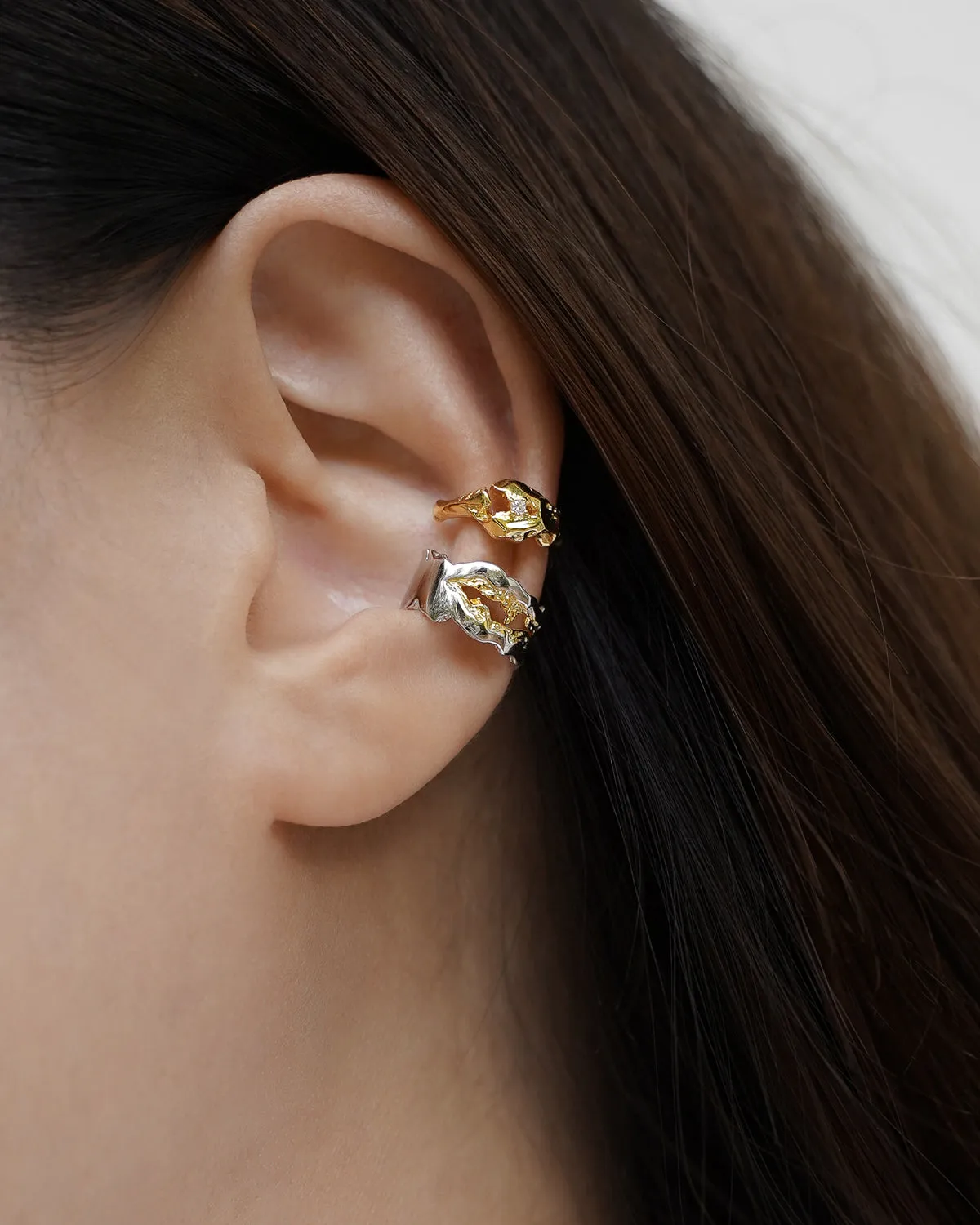 GEOLOGY Mismatched Ear Cuffs Set of 2