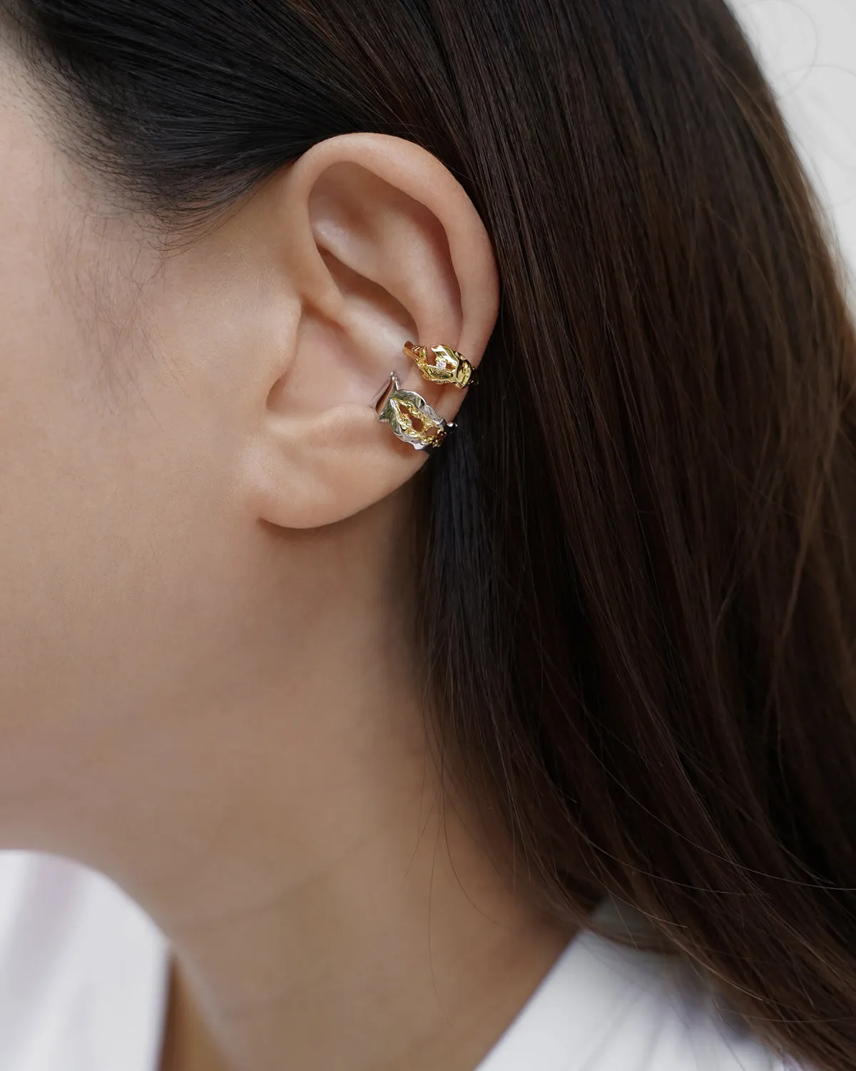 GEOLOGY Mismatched Ear Cuffs Set of 2