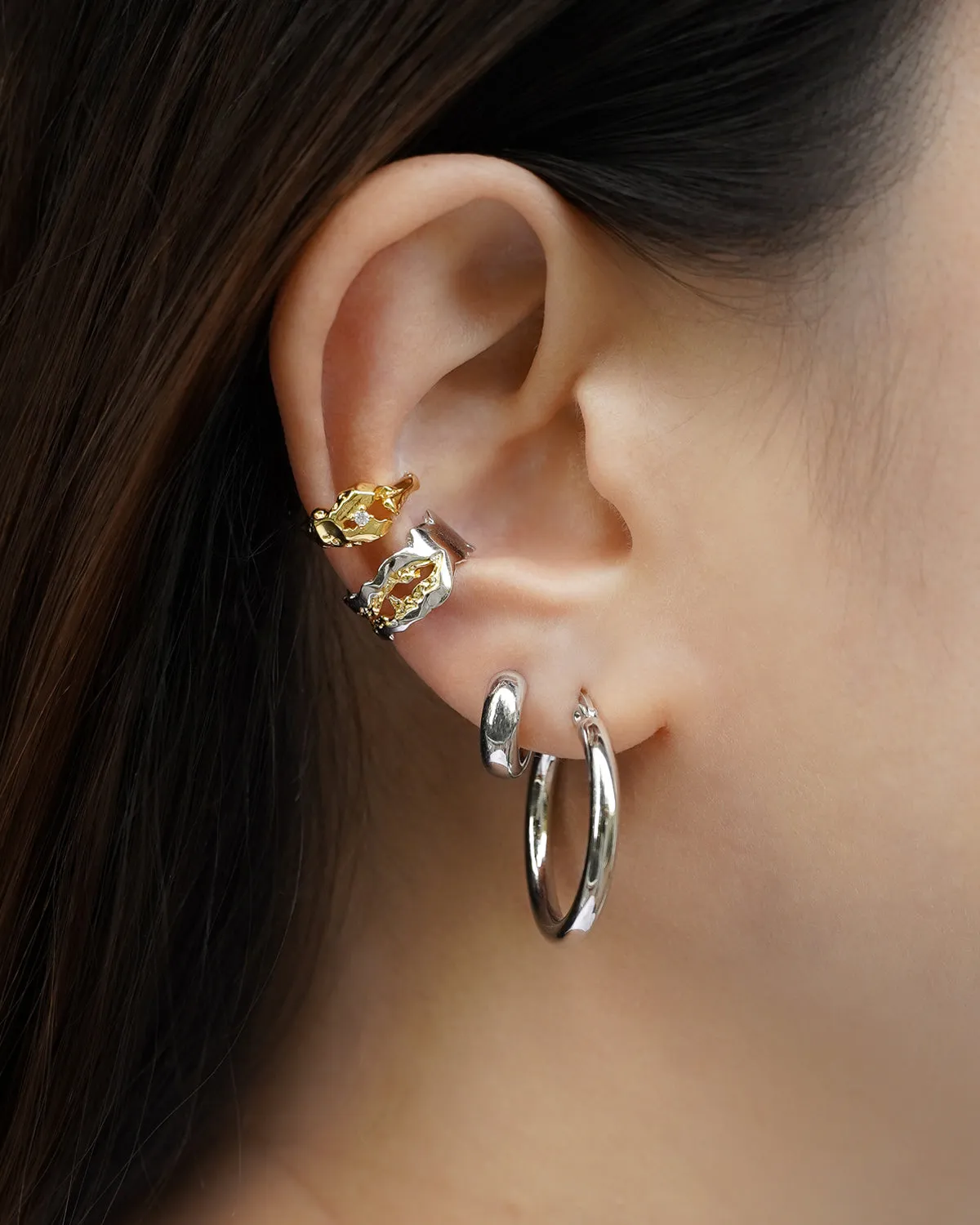 GEOLOGY Mismatched Ear Cuffs Set of 2