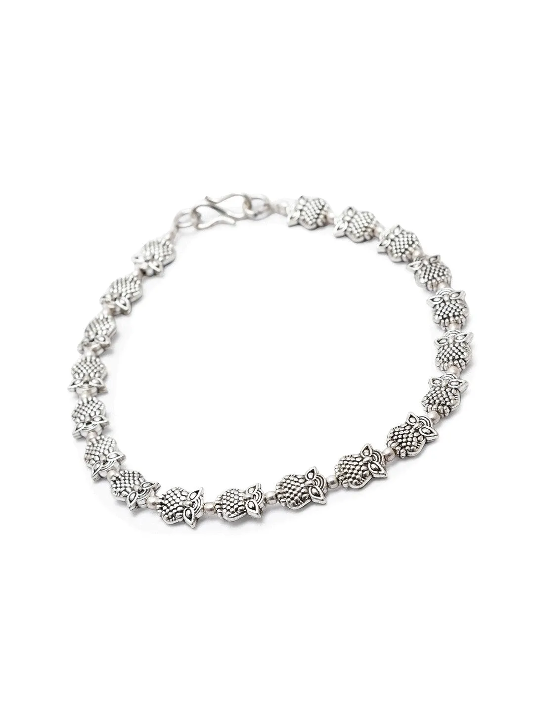 German Oxidised Silver Anklets Elephant With Silver beads Payal Silver Plating Paijan Foot Jewellery