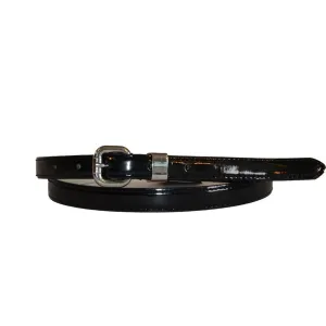 Gift Box | Women's Black & Red Skinny Leather Belt Gift Set