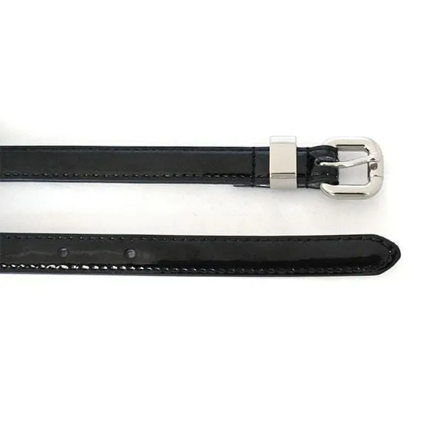 Gift Box | Women's Black & Red Skinny Leather Belt Gift Set