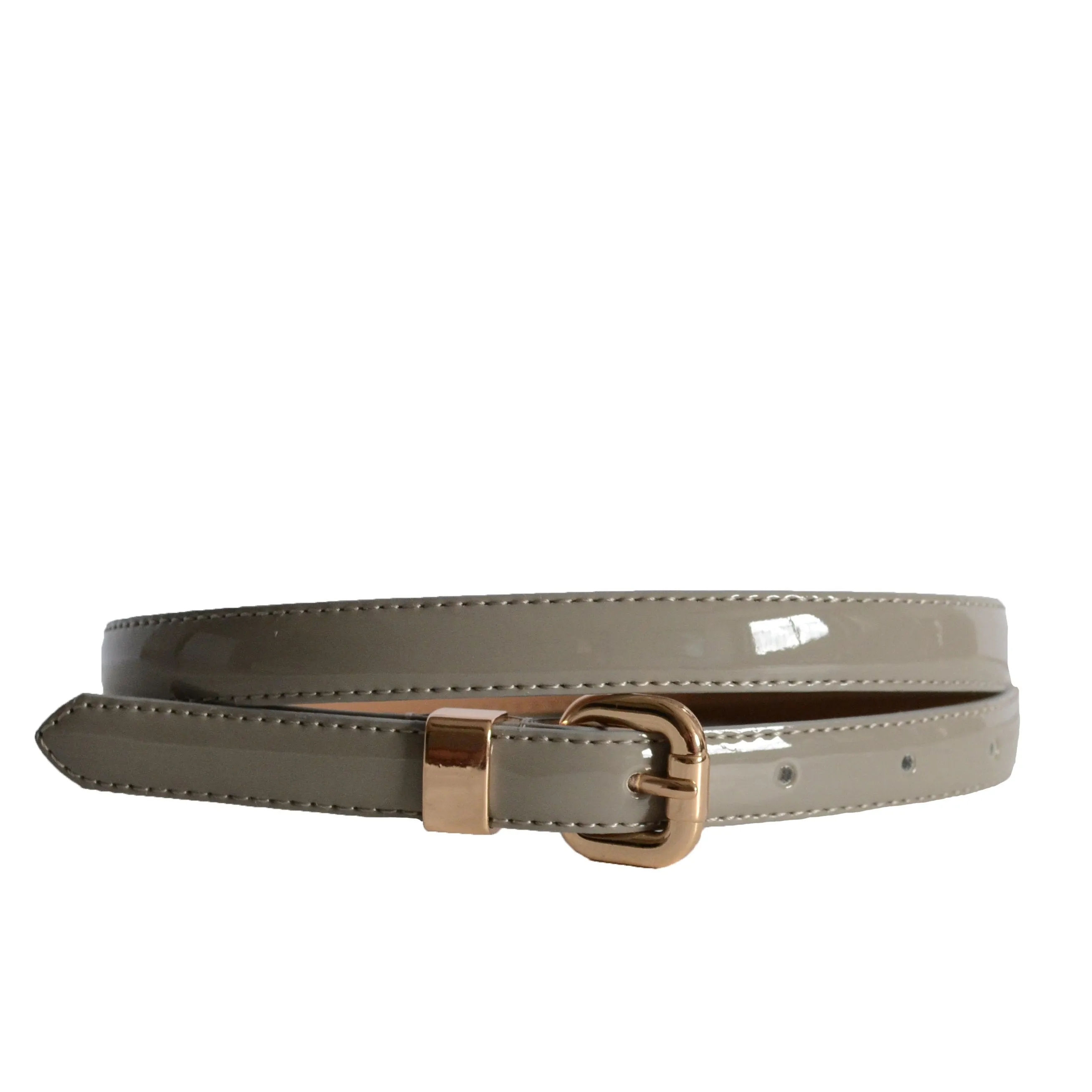 Gift Box | Women's Grey & Red Skinny Leather Belt Gift Set