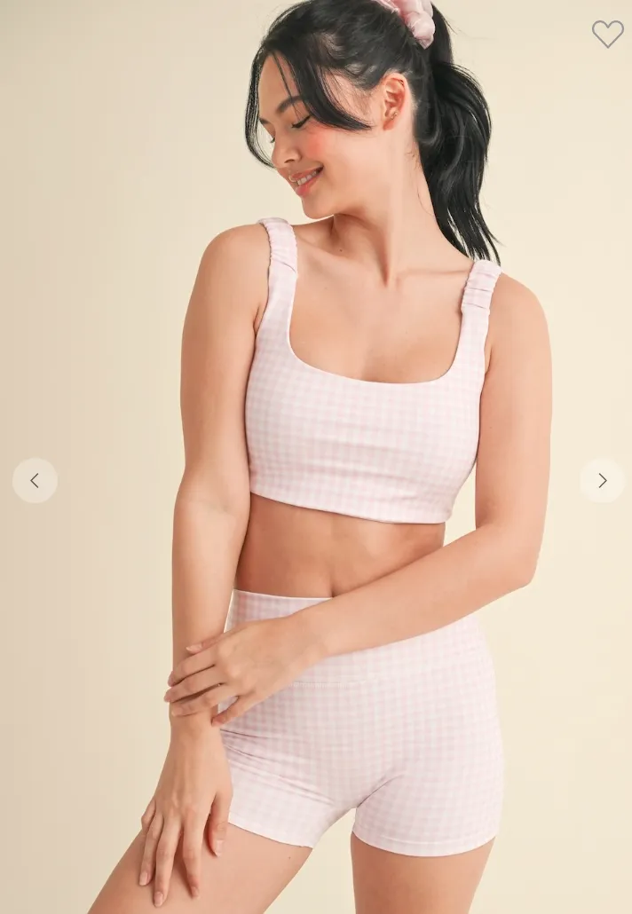 Gingham Sports Bra