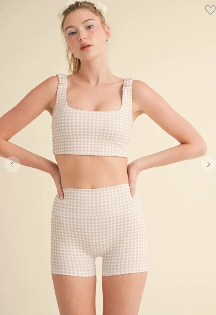 Gingham Sports Bra