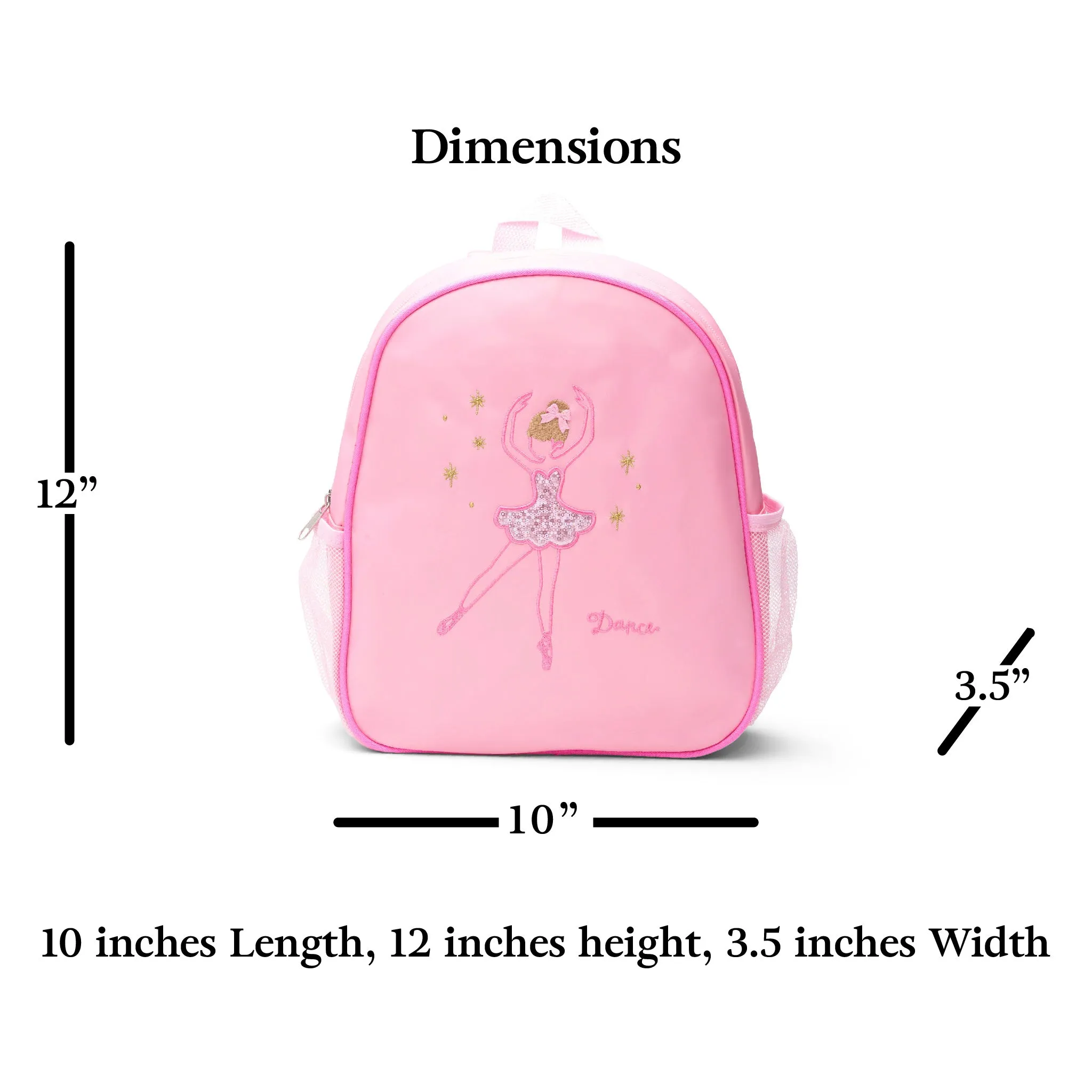 Girls Dance Backpack Toddler 3-8 Years Pink