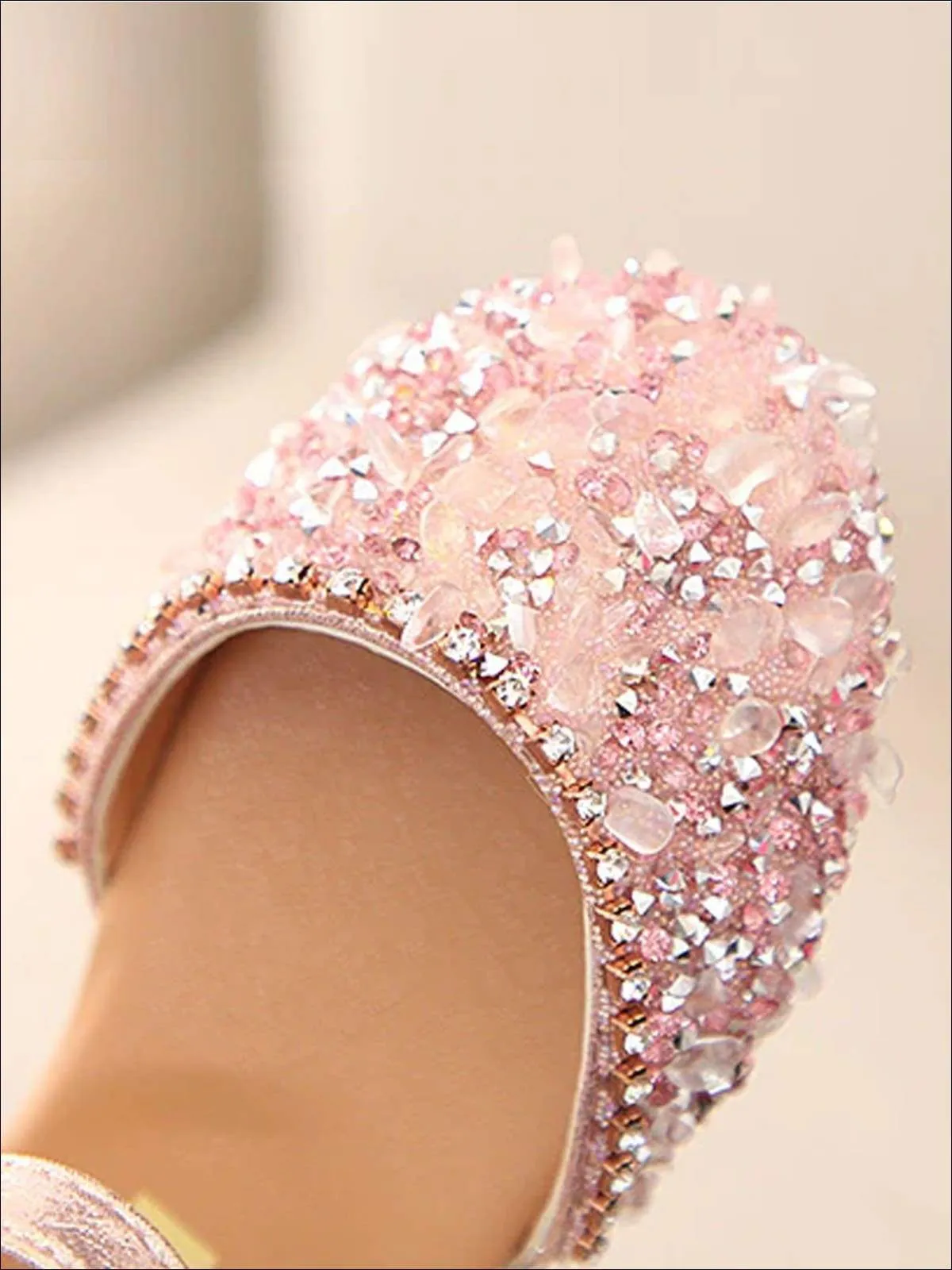 Girls Princess Sequined Bow Back Flats By Liv and Mia