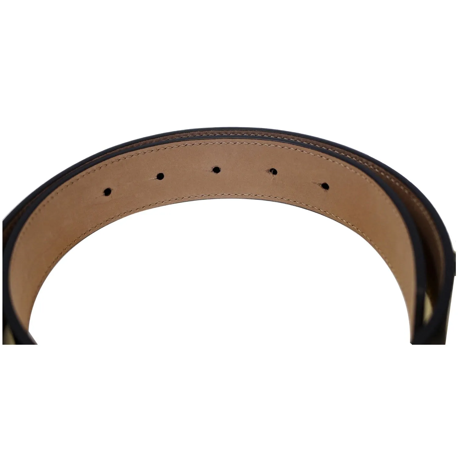 GIVENCHY Double G Logo Buckle Belt Black Size 38