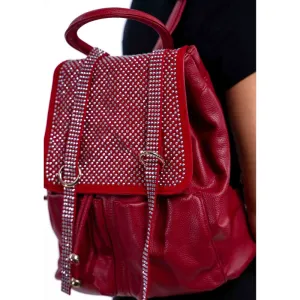 Glam Noir Rhinestone Backpack