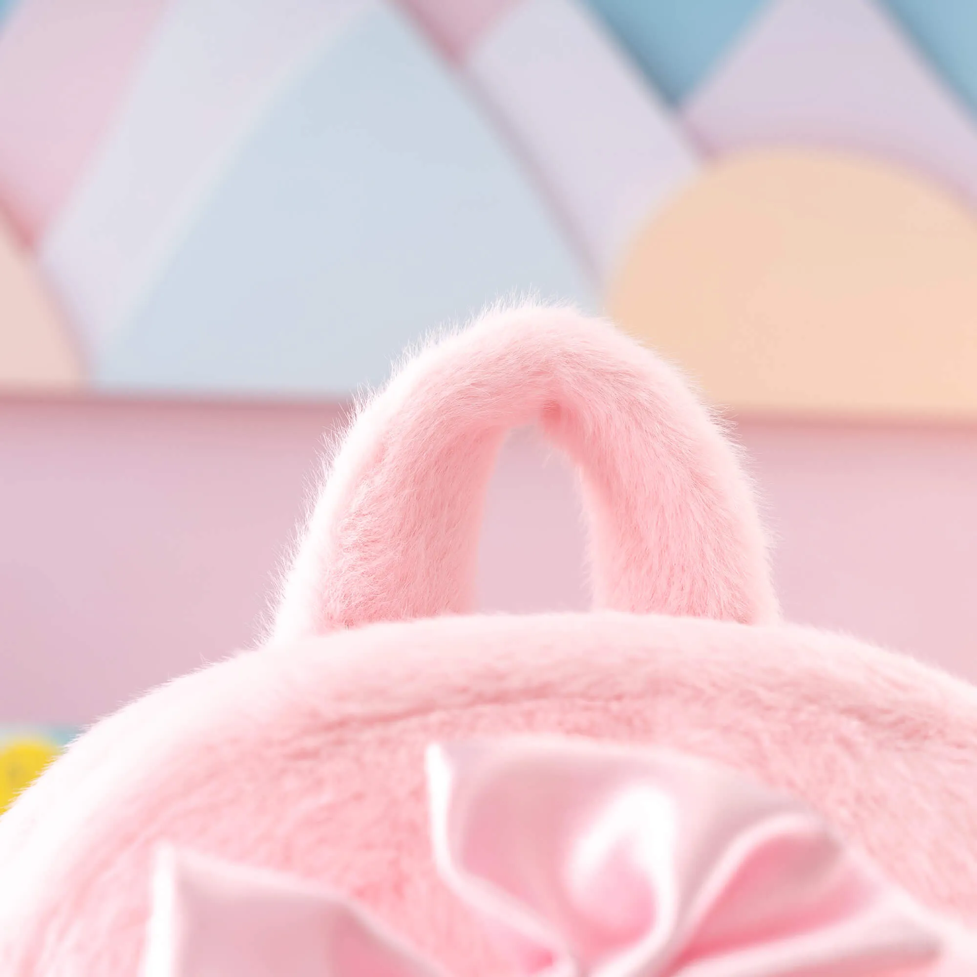 Gloveleya 11-inch Toddler Girl Backpack Snow Ferret Kindergarten Backpacks with 12-inch Pink Bunny Doll