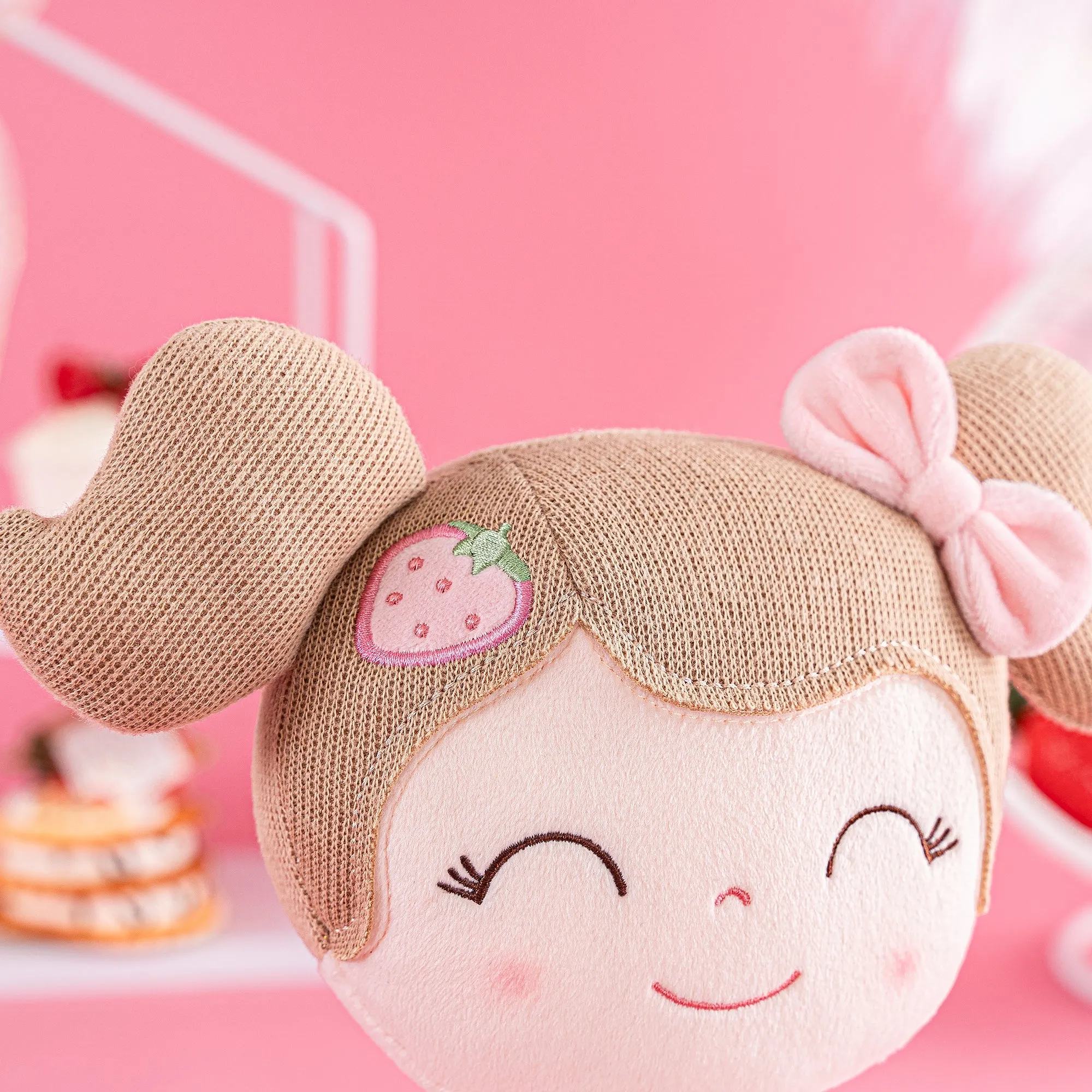 Gloveleya 9-inch Personalized Fruit Dolls Backpacks Strawberry