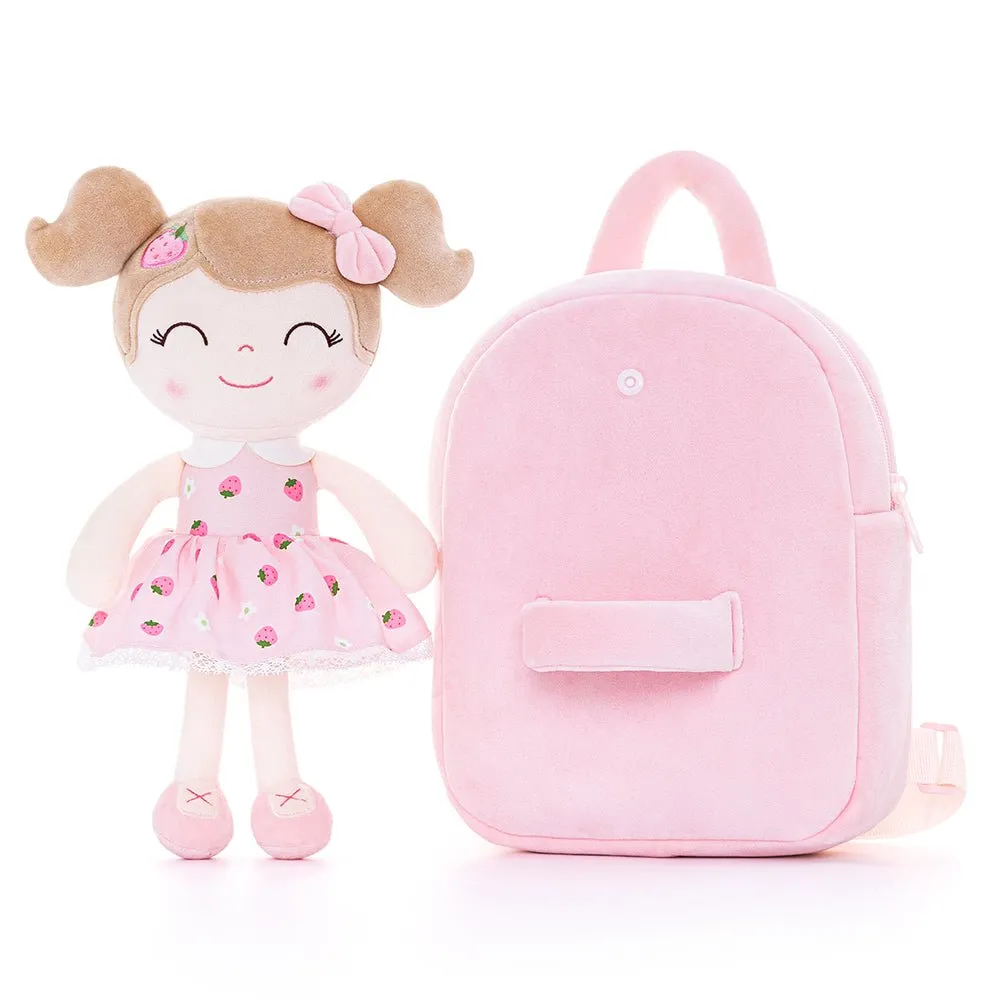 Gloveleya 9-inch Personalized Fruit Dolls Backpacks Strawberry