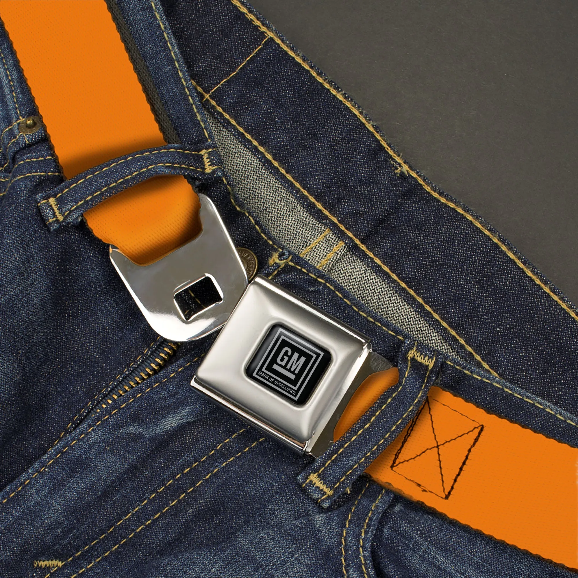 GM Seatbelt Belt - Orange Webbing