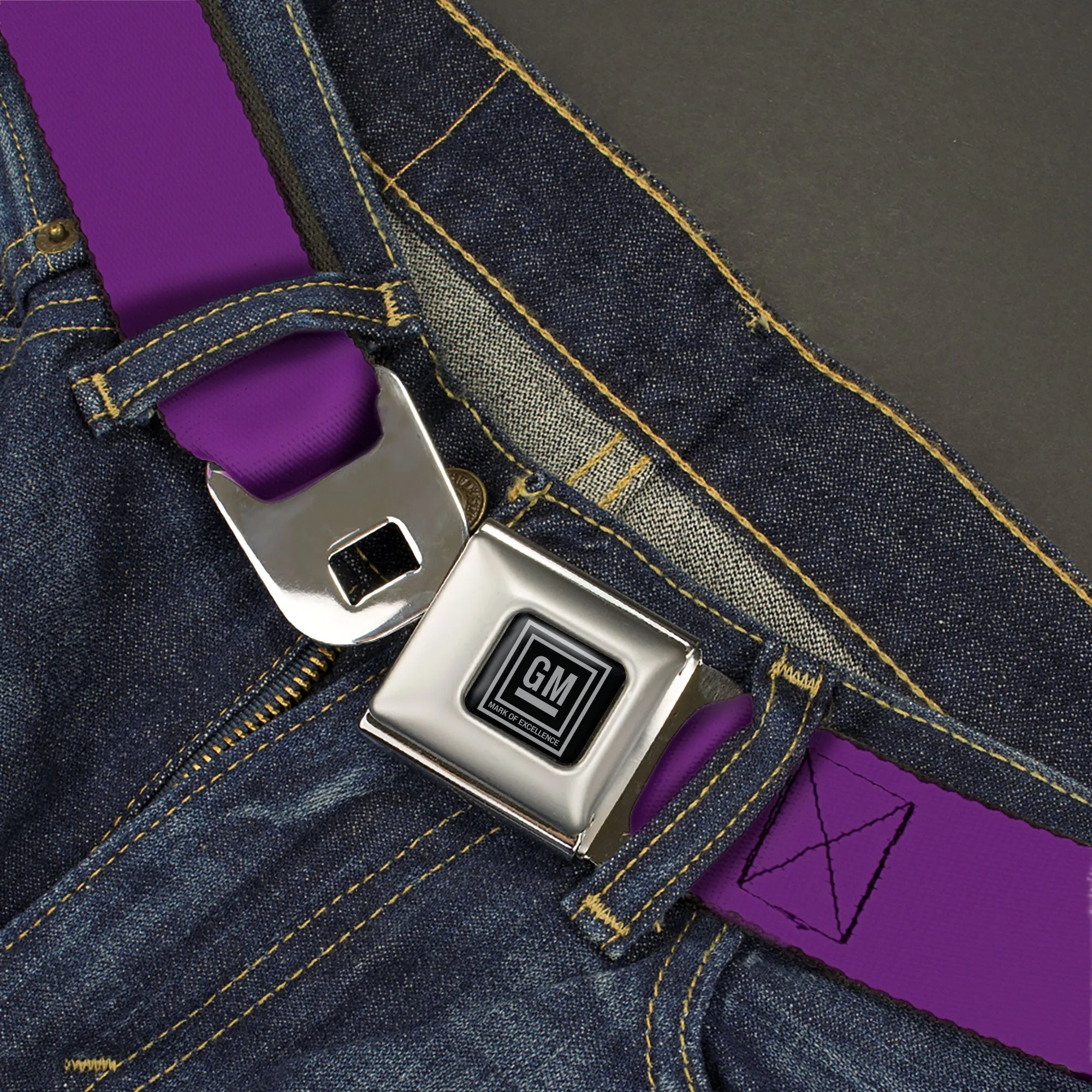 GM Seatbelt Belt - Purple Webbing