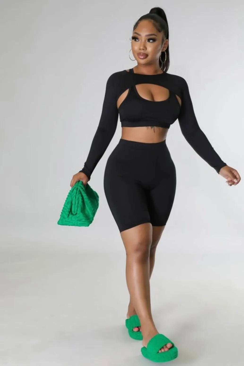 Go For It High Waist Tummy Control Athleisure Shorts
